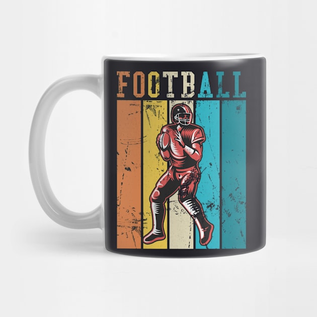 American Fotball vintage Football Player by Foxxy Merch